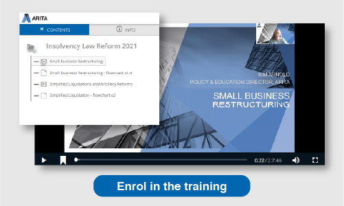 Enrol in ARITA's Small Business Restructuring Process Simplified Liquidation law reform training
